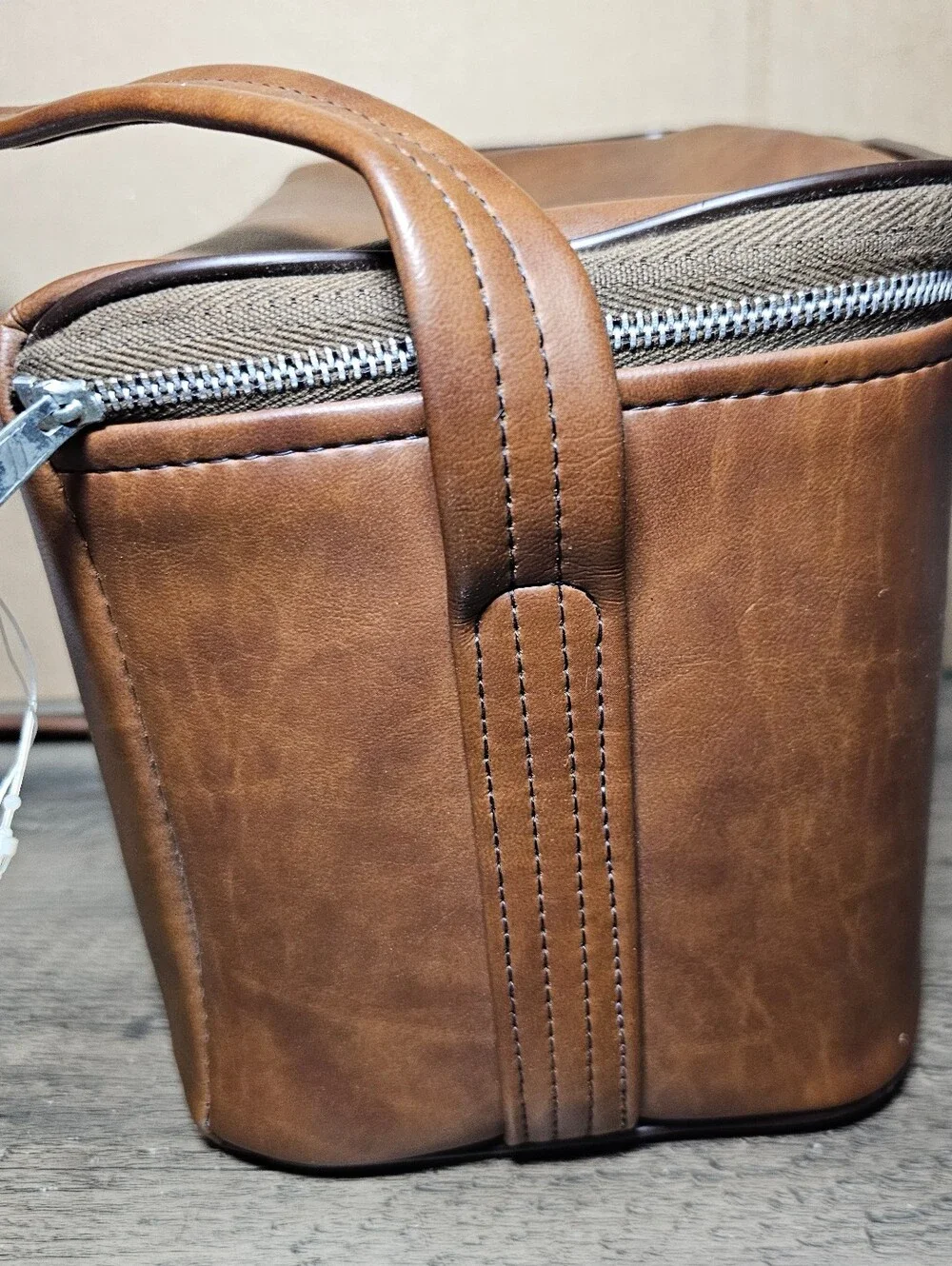 Vintage Polaroid Faux Leather Camera Bag for Polaroid 600 Camera Brown